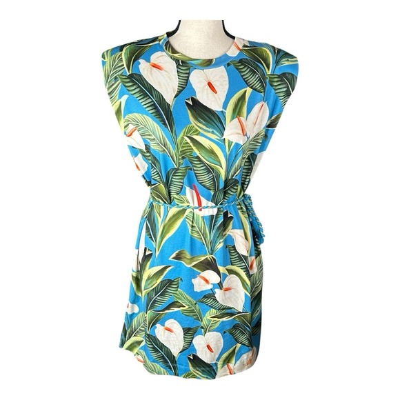 FARM Rio Dresses & Skirts - FARM Rio Floral Sleeveless Padded Floral Tie Multicolor‎ Mini Dress Size Small